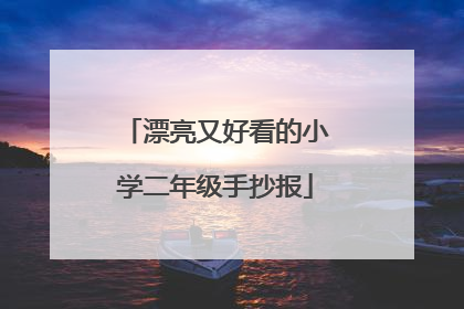 漂亮又好看的小学二年级手抄报