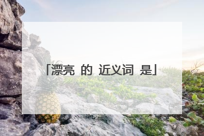 漂亮 的 近义词 是