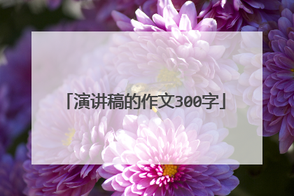 演讲稿的作文300字