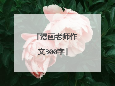 漫画老师作文300字