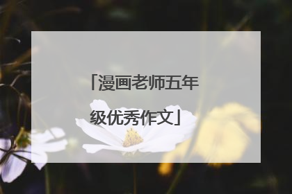 漫画老师五年级优秀作文