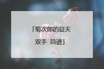 菊次郎的夏天 双手 简谱