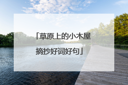 草原上的小木屋摘抄好词好句