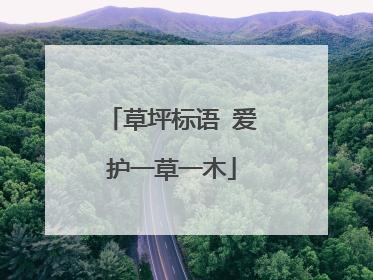 草坪标语 爱护一草一木