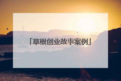 草根创业故事案例
