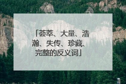 荟萃、大量、浩瀚、失传、珍藏、完整的反义词