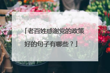 老百姓感谢党的政策好的句子有哪些?