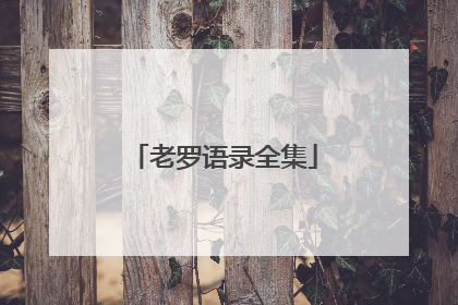 老罗语录全集