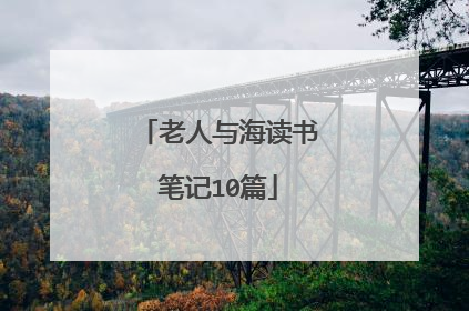 老人与海读书笔记10篇