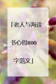 老人与海读书心得800字范文