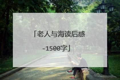 老人与海读后感-1500字