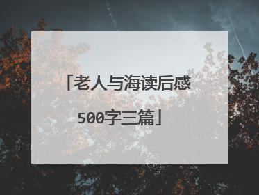 老人与海读后感500字三篇