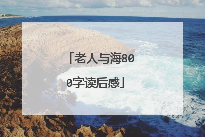 老人与海800字读后感