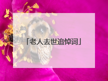 老人去世追悼词