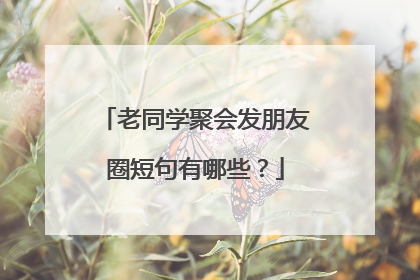 老同学聚会发朋友圈短句有哪些?