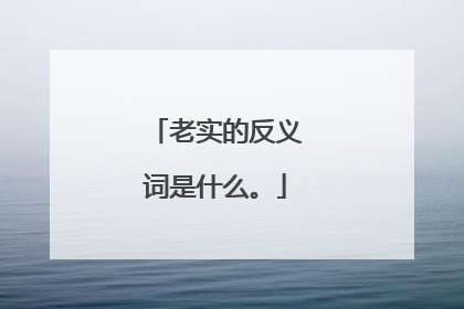 老实的反义词是什么。