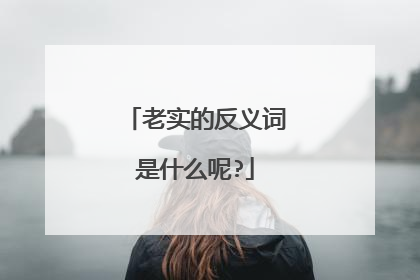 老实的反义词是什么呢?