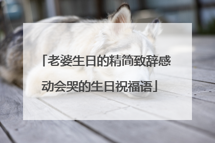 老婆生日的精简致辞感动会哭的生日祝福语