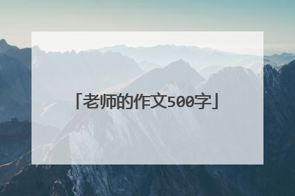 老师的作文500字