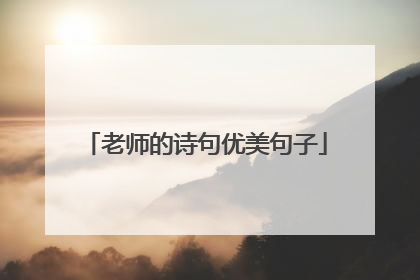 老师的诗句优美句子