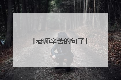 老师辛苦的句子