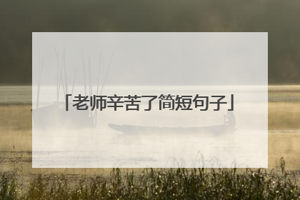 老师辛苦了简短句子