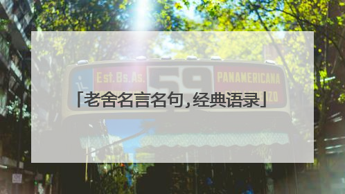 老舍名言名句,经典语录