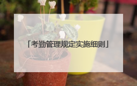 考勤管理规定实施细则