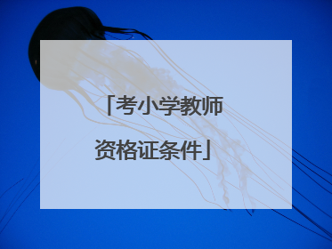 考小学教师资格证条件