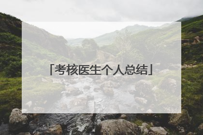 考核医生个人总结