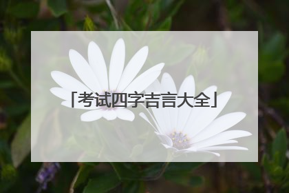 考试四字吉言大全