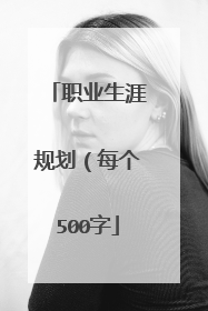 职业生涯规划（每个500字