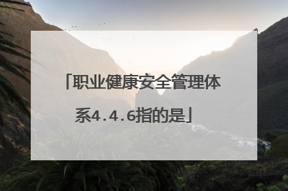 职业健康安全管理体系4.4.6指的是