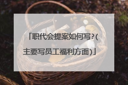 职代会提案如何写?(主要写员工福利方面)
