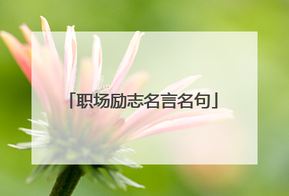 职场励志名言名句