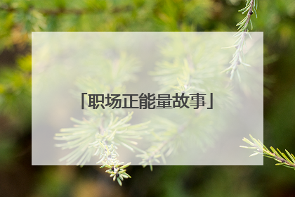 职场正能量故事