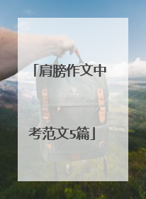 肩膀作文中考范文5篇