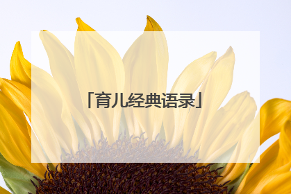 育儿经典语录