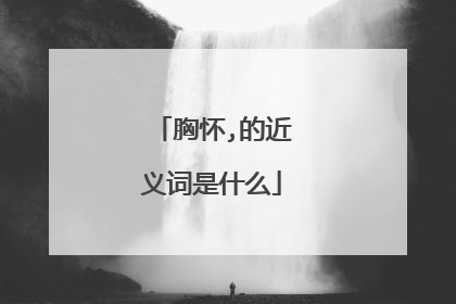 胸怀,的近义词是什么