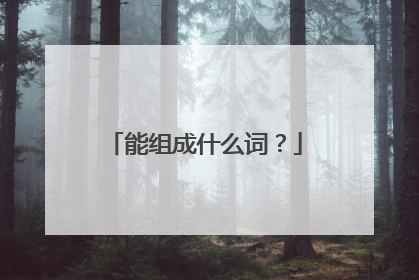 能组成什么词?