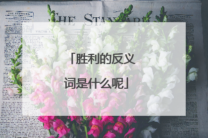 胜利的反义词是什么呢