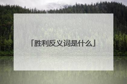 胜利反义词是什么