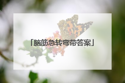 脑筋急转弯带答案