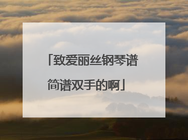 致爱丽丝钢琴谱简谱双手的啊