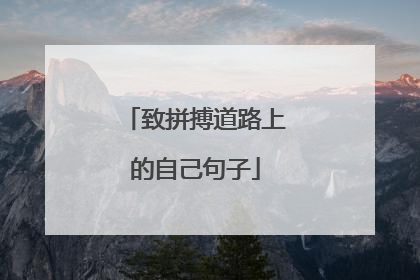 致拼搏道路上的自己句子