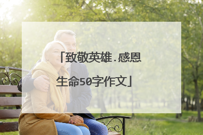 致敬英雄.感恩生命50字作文