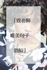 致老师唯美句子简短