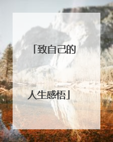 致自己的人生感悟