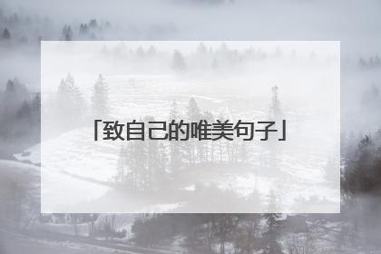 致自己的唯美句子