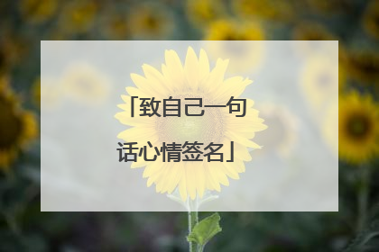 致自己一句话心情签名